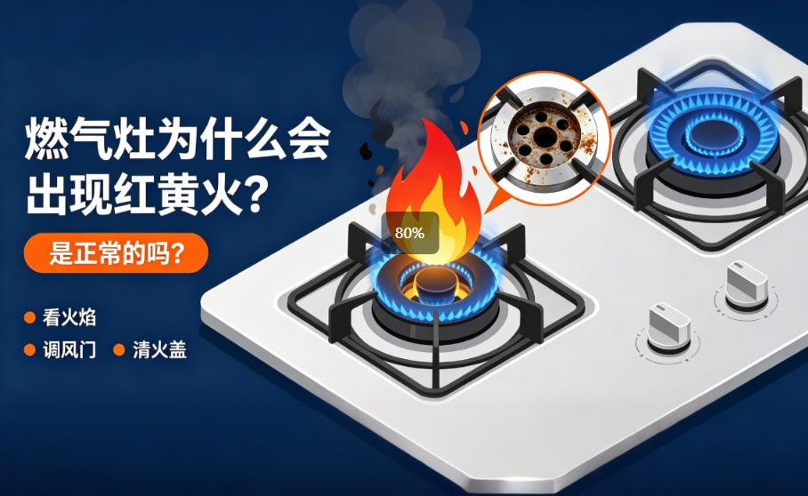 燃气灶为什么会出现红黄火？是正常的吗？