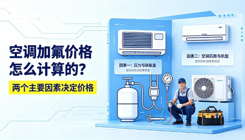 空调加氟价格怎么计算的？两个主要因素决定价格