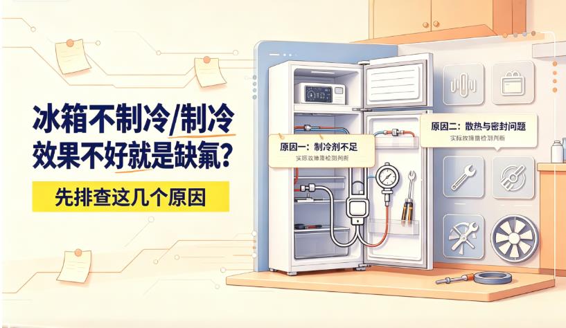 冰箱不制冷/制冷效果不好就是缺氟？